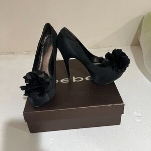 Bebe Black Platform Pumps